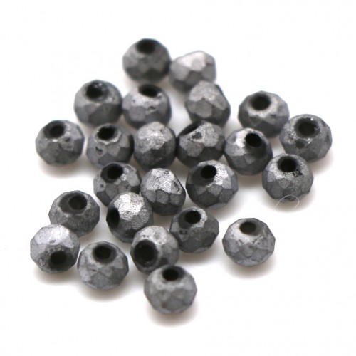 Бусины рондели 2*2мм (серебро матовый)